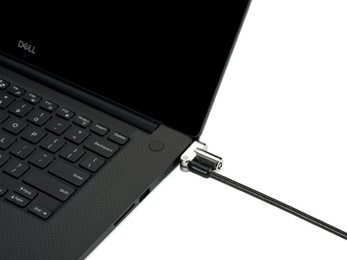 Now there’s one keyed cable lock that secures it all. The Universal 3-in-1 Keyed Laptop Lock fits any laptop security slot — standard, nano, and wedge-shaped — helping to “future-proof” your locking solution.Lock tips are easily changed; a tether keeps unused lock tips handy. A common 5mm keying system, patented Hidden Pin™ technology, and carbon steel cable provides strong security against picking and theft attempts. Pivot and rotate lock head allows flexible movement and easy key insertion.Additional features include Register & Retrieve™ for quick, secure, and easy key replacement; and a five-year warranty backed by Kensington, inventor and worldwide leader in laptop security locks. All Kensington locks are verified and tested for strength, physical endurance, and mechanical resilience.