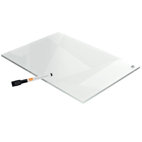Nobo A4 Transparent Acrylic Mini Whiteboard Desktop Notepad 1915611