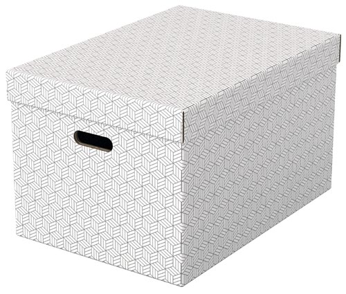 Esselte Home Storage Box Large White (Pack of 3)