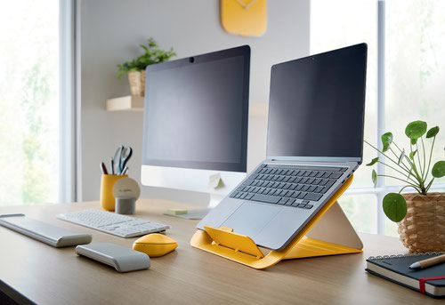 Leitz Cosy Ergo Laptop Riser Warm Yellow 64260019  | County Office Supplies