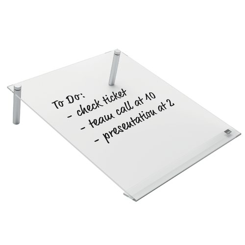 Nobo Transparent Acrylic Mini Whiteboard Slanted Desktop Writing Pad A4 1915612 ACCO Brands