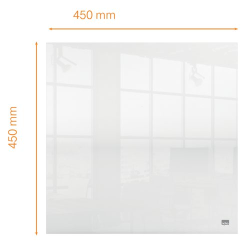 Nobo Transparent Acrylic Mini Whiteboard Desktop or Wall Mounted 450x450mm 1915617 ACCO Brands
