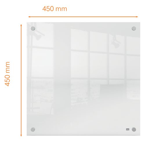Nobo Transparent Acrylic Mini Whiteboard Wall Mounted 450x450mm 1915620 ACCO Brands