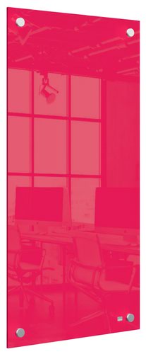 Nobo Small Glass Whiteboard Panel 300x600mm Red 1915605