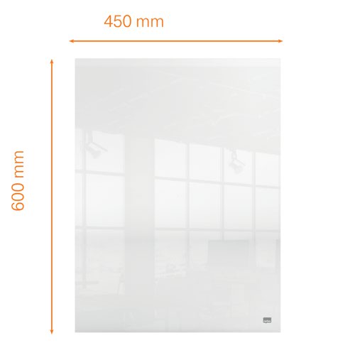 Nobo Transparent Acrylic Mini Whiteboard Desktop 600x450mm 1915618 Drywipe Boards DW1016