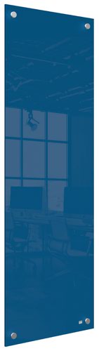 Nobo Small Glass Whiteboard Panel 300x900mm Blue 1915608