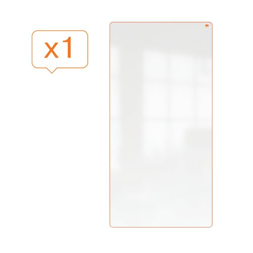 17042AC - Nobo Portable Magnetic Steel Whiteboard 1800 x 900mm Orange Trim Double-Sided Lightweight Move and Meet Collaboration System White 1915565