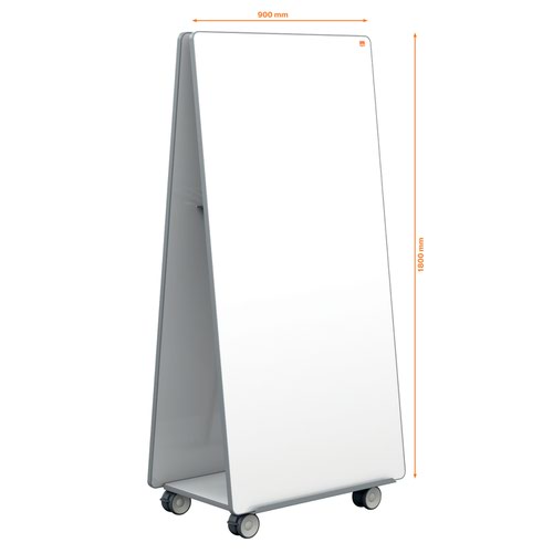 Nobo Mobile Whiteboard Collaboration System 1800 x 900mm Mobile Base 2 x Magnetic Steel Whiteboards and Accessories Move and Meet System 1915560 17007AC