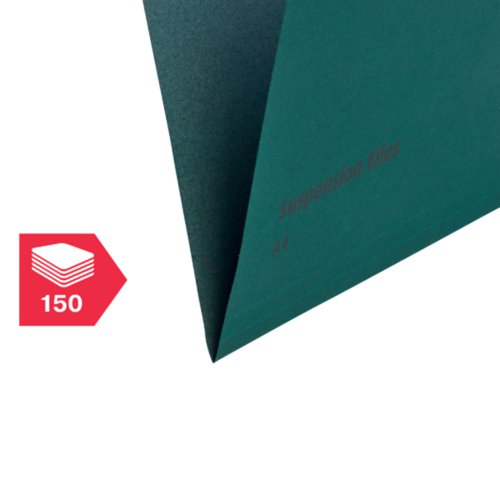 Rexel Crystalfile Classic Suspension File Manilla 15mm V-base 230gsm A4 Green Ref 78045 [Pack 50] ACCO Brands