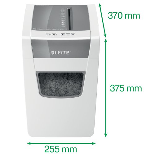 Leitz IQ Slim Home Office Cross Cut Shredder 23 Litre 10 Sheet White 80011000 71842AC Buy online at Office 5Star or contact us Tel 01594 810081 for assistance