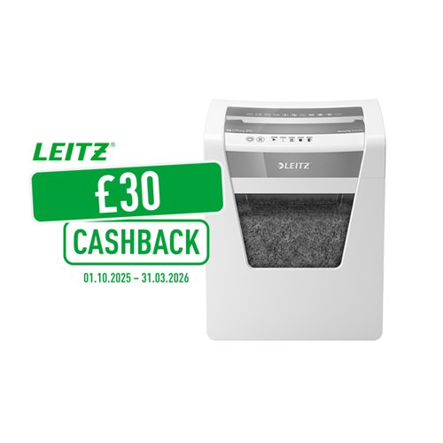 Leitz IQ Office Micro Cut Paper Shredder Security P5 23L White 80021000