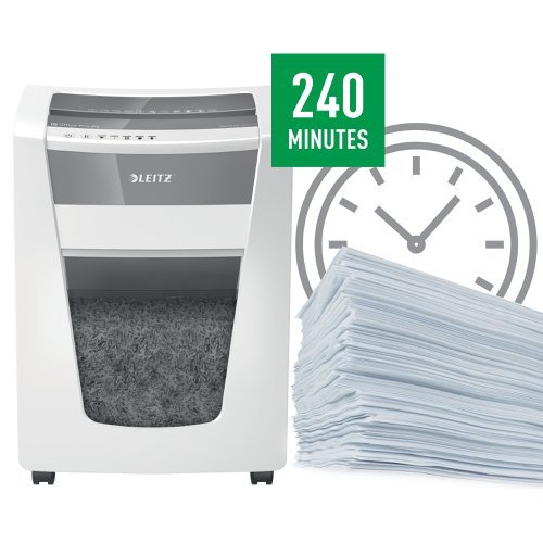 Leitz IQ Office Pro Paper Shredder. 15 sheets. 30l bin. P5 micro cut. White
