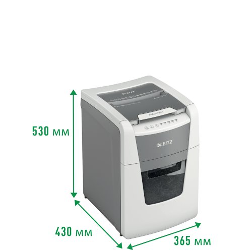 Leitz IQ Autofeed Small Office 100 Automatic Cross-Cut Paper Shredder P-4 White 80111000