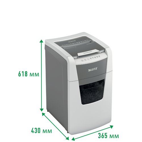 Leitz IQ Autofeed Office 150 Automatic Cross-Cut Paper Shredder P-4 White 80131000 - LZ12633