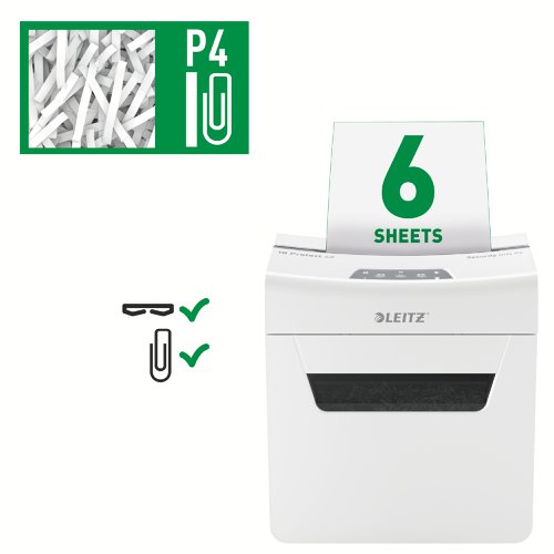 Leitz IQ Protect Premium Paper Shredder 6X White