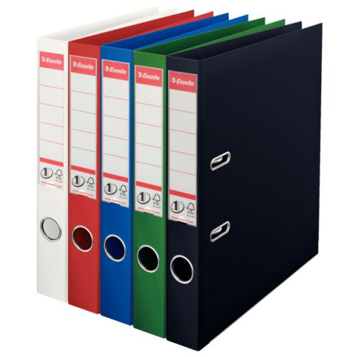 Esselte No.1 Lever Arch File Polypropylene, A4, 50 mm. Assorted - Outer carton of 10