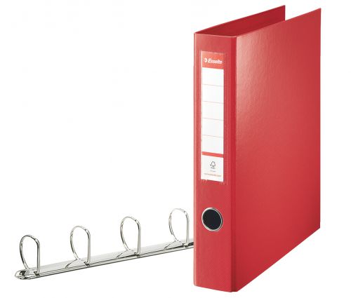 Esselte Standard Ring Binder Polypropylene 4 D-Ring A4 40mm Rings Red 82403