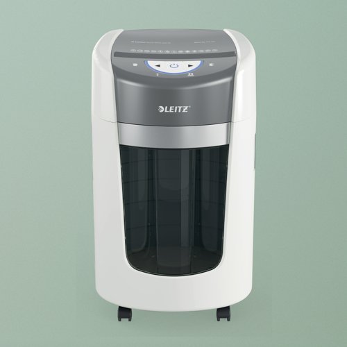 Leitz IQ OptiMax Home Office 225 Micro Cut Paper Shredder Security P5 15L - White 83581000 Buy online at Office 5Star or contact us Tel 01594 810081 for assistance