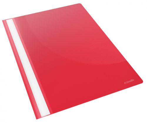 Esselte VIVIDA Report Flat File A4 Red Plastic With Clear Front (Box 25)