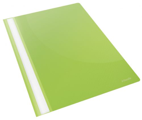 Esselte VIVIDA Report Flat File A4 Green Plastic With Clear Front (Box 25)
