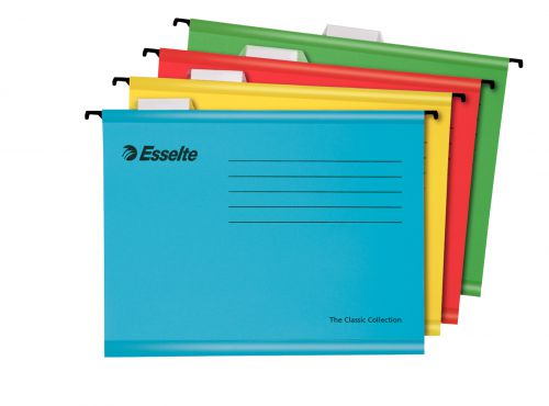 Very durable range of brightly coloured suspension files. 10 times stronger than before! A4. 1 box of 25.