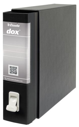 Esselte DOX 2 Class Lever Arch File Foolscap Black - Outer carton of 6