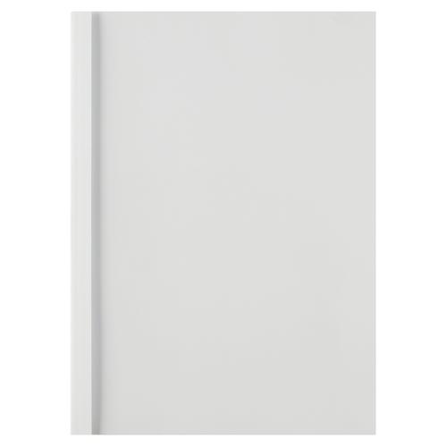 GBC Thermal Binding Cover A4 3mm Clear PVC Front White Silk Gloss Back (Pack 100) - IB370021