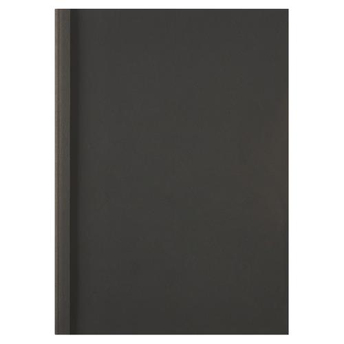 GBC Thermal Binding Cover A4 1.5mm Clear PVC Front Black Leathergrain Back (Pack 100) - IB451607