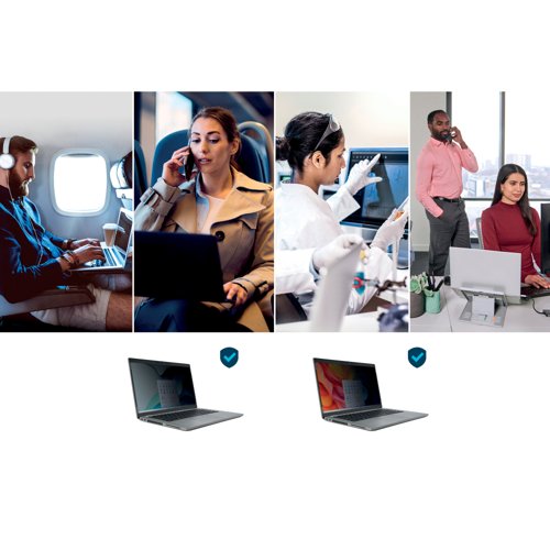 35920J | The Kensington High Clarity Privacy Screen Filter combines vibrant visuals with effective privacy protection. High Clarity filters features nanolouvre technology to outperform standard privacy screens, allowing up to 40% more light transmittance compared to standard screens.This results in vibrant colours and sharp text, making the filters ideal for detailed tasks and limiting viewing angles to ±30° to safeguard sensitive information. Each filter reduces blue light by up to 28%, easing eye strain and promoting better sleep.Installation options include frameless tab holders or double-sided tape. An anti-reflective coating minimises glare. Scratch-resistant and tested for military-grade wipe-down protection, it meets rigorous durability standards, ensuring long-lasting protection while aiding in data confidentiality compliance.High Clarity Privacy Screens are compatible with LCD and LED displays only.