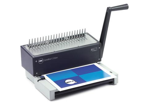 55955AC | Ideal for everyday, high volume use, the CombBind® C150Pro is a robust and durable comb binder. Easy to use with an easy access clippings tray, it can punch up to 20 x 80gsm A4 sheets and bind up to 450 sheets using 51mm spines.