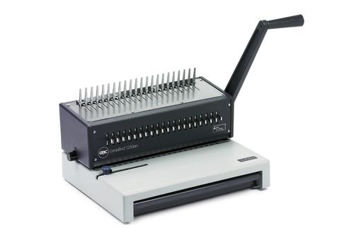 Ideal for medium to high volume use, the CombBind® C250Pro is a robust and durable comb binder. Selector pins allow you to adjust for any paper size up to A4 and you can also alter the margin depth. Easy to use and with a large capacity clippings tray, it can punch up to 20 x 80gsm A4 sheets and bind up to 450 sheets using 51mm spines.