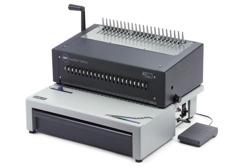 Ideal for everyday, high volume use, the robust CombBind C800Pro fully integrates the convenience of electric punching with easy manual binding. Operated by a switch or foot pedal, it can punch up to 20 80gsm sheets and bind up to 450 sheets using a 51mm comb. Selector pins allow you to adjust for any paper size up to A4 and you can also alter the margin depth.