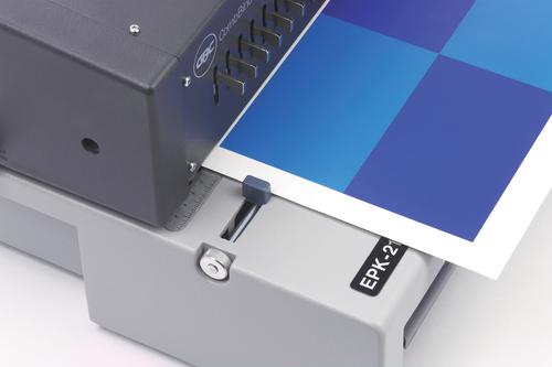 Ideal for everyday, high volume use, the robust CombBind C800Pro fully integrates the convenience of electric punching with easy manual binding. Operated by a switch or foot pedal, it can punch up to 20 80gsm sheets and bind up to 450 sheets using a 51mm comb. Selector pins allow you to adjust for any paper size up to A4 and you can also alter the margin depth.