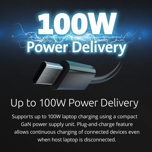 Kensington SD4842P EQ USB-C 10Gbps Triple Video Driverless Docking Station 100W  - K32810EU  52303AC