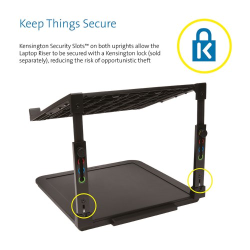 AC52783 Kensington SmartFit Laptop Riser Height Adjustable Black K52783WW