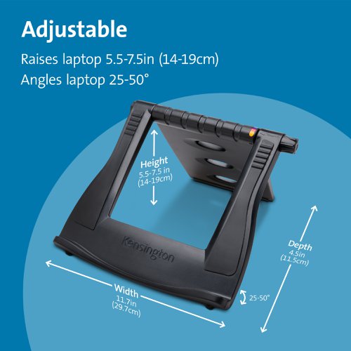 Kensington SmartFit Easy Riser Laptop Stand Black K52788WW - AC52788