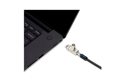 Tested and approved by Dell, the Slim N17 2.0 Keyed Dual Head Laptop Lock for Wedge-Shaped Slots lets you lock two devices with a single solution, won’t block valuable ports, and allows the laptop to lie flat and stable.The secondary T-bar lock head secures peripheral accessories featuring the industry-standard Kensington Security Slot. Meets or exceeds rigorous strength testing standards. Features an omnidirectional pivoting head and rotating anchor, 5mm keying system, and free Register & Retrieve™ key registration and replacement.