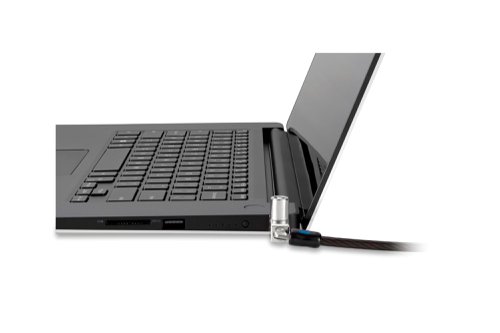 Tested and approved by Dell, the Slim N17 2.0 Keyed Dual Head Laptop Lock for Wedge-Shaped Slots lets you lock two devices with a single solution, won’t block valuable ports, and allows the laptop to lie flat and stable.The secondary T-bar lock head secures peripheral accessories featuring the industry-standard Kensington Security Slot. Meets or exceeds rigorous strength testing standards. Features an omnidirectional pivoting head and rotating anchor, 5mm keying system, and free Register & Retrieve™ key registration and replacement.
