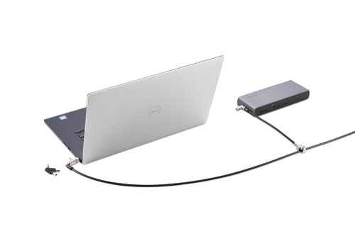 Tested and approved by Dell, the Slim N17 2.0 Keyed Dual Head Laptop Lock for Wedge-Shaped Slots lets you lock two devices with a single solution, won’t block valuable ports and allows the laptop to lie flat and stable.The secondary T-bar lock head secures peripheral accessories featuring the industry-standard Kensington Security Slot & meets or exceeds rigorous strength testing standards.Features an omnidirectional pivoting head and rotating anchor, 5mm keying system and free Register & Retrieve™ key registration and replacement. Master keyed provides administrative access, so the IT manager can have a key for all locks while each user has their own individual lock and key.Dual lockheads let you lock two devices with a single solution. Secondary T-bar lockhead fits industry-standard Kensington Security Slot. Plastic sheathing protects surfaces. 5mm keying system is common across all of Kensington’s latest keyed locks, so there’s only one keying system to manage.Slim profile made especially for ultra-thin and 2-in-1 laptops. Tested and approved by Dell.Does not block valuable ports, allowing for full use of laptop’s ports while attached.Won’t raise the laptop off its surface and cause it to wobble, allowing the laptop to lie flat and stable.Kensington locks are verified and tested. Each lock is precision engineered to meet or exceed rigorous industry standards for strength, physical endurance and mechanical resilience.The omnidirectional pivoting head and rotating anchor are enabled by special hinges that create great freedom of movement, eliminating awkward angles and allowing you to insert your key with complete ease.Register & Retrieve™, Kensington’s online key registration programme, allows for quick, secure and free key replacement if ever lost or stolen.Master keyed provides administrative access, so the IT manager can have a key for all locks while each user has their own individual lock and key. Each employee can protect their device with their lock while a master key provides IT universal access to unlock any piece of equipment for upgrades, relocation, replacement or misplaced/lost keys.