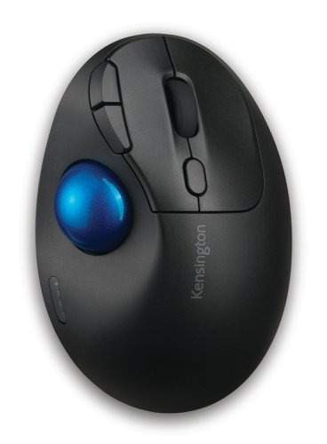 AC72194 | The Kensington Pro Fit Ergo TB450 Trackball allows users to effortlessly transition from a mouse to a trackball and unlock the ergonomic advantages and space-saving benefits it offers. With its thoughtful design, the TB450 utilises 50% recycled material, reducing the use of new plastics. Bluetooth Low Energy or 2.4GHz wireless connectivity offer maximum flexibility. The TB450 also features a long battery life, a patented ball ejection system that simplifies cleaning and precise optical tracking.