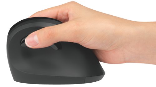 The Kensington Pro Fit Ergo Vertical Wireless Mouse with its natural handshake position, improves wrist posture for better comfort. In an independent study conducted by professional ergonomists, users rated the vertical mouse as the most comfortable and that it conformed to their hand naturally.