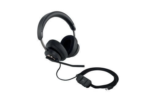 Kensington H2000 Universal Over Ear Wired Headset USB-C Black K83451WW ACCO Brands