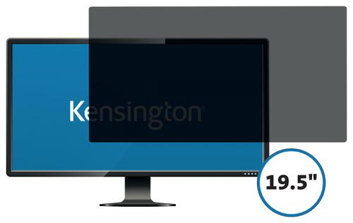 Kensington Monitor Privacy Screen Filter 2-Way Removable 19.5" Wide 16:9 Black