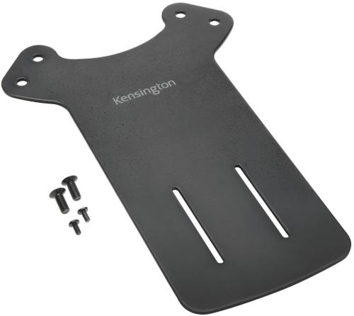 If you’re incorporating a Kensington Docking Station into your system, such as the SD3600, but you have limited desktop space, the Docking Station Mounting Plate is the ideal complement.It allows you to mount the dock on the back of your VESA-compatible monitor even if it’s attached to a monitor arm. The mounting plate also has special slots that let you adjust the placement of the dock to your preferred location.Designed to allow you to remove the docking station from your desktop, freeing up space so you can better utilise the space for other accessories, or just leave the desktop uncluttered. Easily mount the dock to the backside of your monitor, whether it’s on a stand or attached to a monitor arm. Compatible with 75mm or 100mm VESA hole layout in either an up-down or left-right orientation.Specially designed slots in the mounting plate allow you to slide the docking station to your preferred position before tightening it into place.* Minimum quantities may apply, please check before ordering.