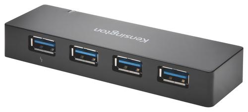 Kensington USB 3.0 4-Port Hub + Charging Black