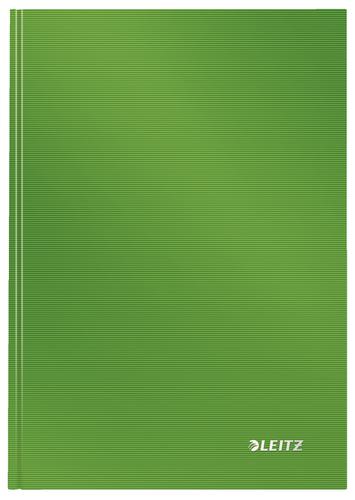 Leitz Solid Notebook A5 ruled with hardcover with 80 sheets , Casebound, Light Green - Outer carton of 6