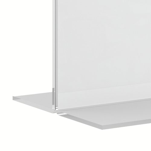 This free-standing, clear, A5 acrylic poster frame with a modern, frameless design has a stylish and contemporary feel. The seamless, acrylic double- sided display frame has an integrated countertop stand and side opening, for quick and simple content change. Featuring a strong acrylic surface for protection of signs, documents or information which can be easily wiped clean. Ideal for the display of temporary or permanent signs with a display area of two A4 documents (back to back).