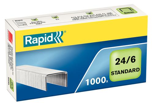 Rapid Standard Staples 24/6 (1000) - Outer carton of 20