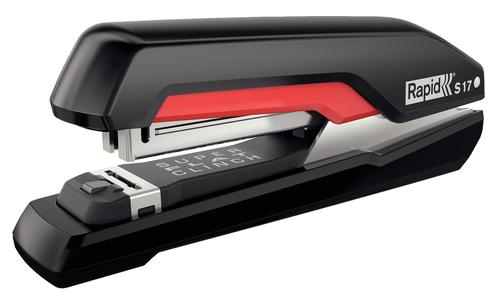 Rapid S17 Supreme Flat Clinch Full Strip Stapler Black/Red 5000538