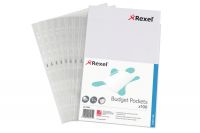 Rexel Essential Pocket A4 in Dispenser Embossed (Pack of 100) 11000